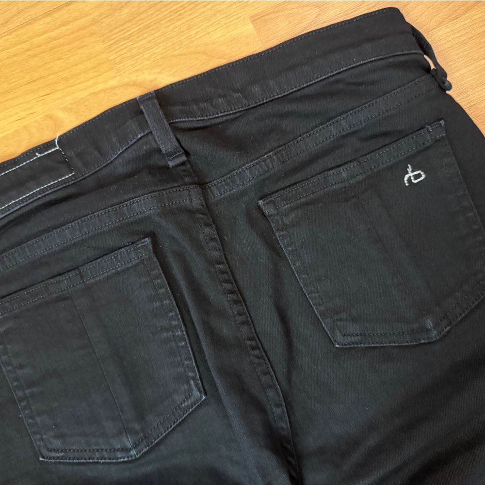 Rag & bone 10” Crop Flare Black 27 - Picture 7 of 8